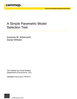 A Simple Parametric Model Selection Test