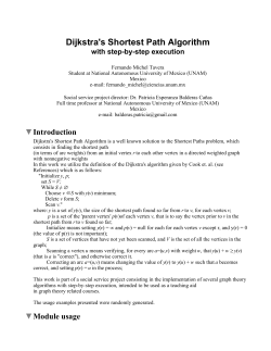Dijkstra`s Shortest Path Algorithm