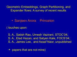 Sparsest Cut - Cs.princeton.edu