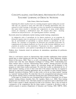 conceptualizing and exploring mathematics future teachers