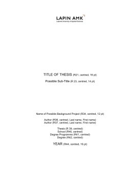 Lapland UAS thesis template