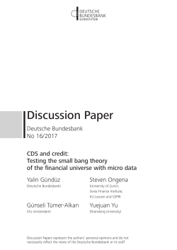 CDS and credit - Deutsche Bundesbank