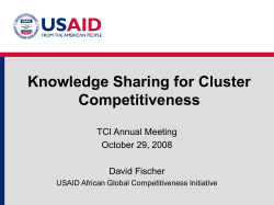 Knowledge Sharing for Cluster Competitiveness... By