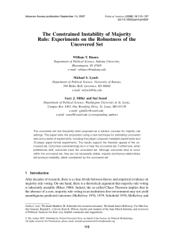 The Constrained Instability of Majority Rule: Experiments
