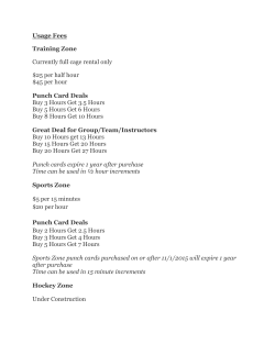 Usage Fees Training Zone Currently full cage rental only $25 per