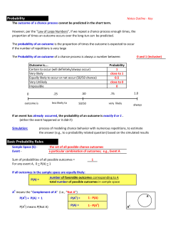 Probability Basic Probability Rules
