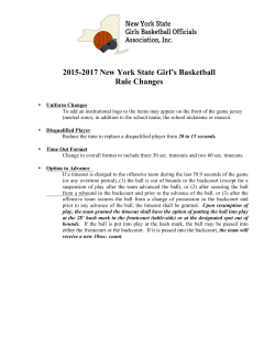 2015-2017 New York State Girl`s Basketball Rule Changes
