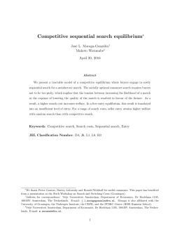 Competitive sequential search equilibrium - SFB