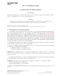 open sets in ideal spaces