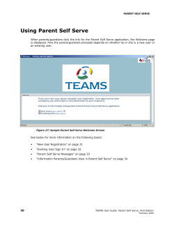Using Parent Self Serve