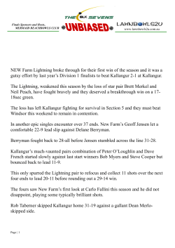 NEW Farm Lightning broke through for their first win of the season