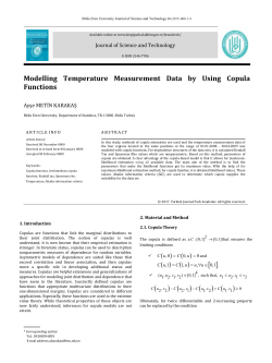Modelling Temperature Measurement Data by Using Copula