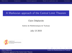 A Markovian approach of the Central Limit Theorem