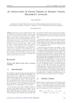 An Application of Graph Theory in Markov Chains Reliability Analysis