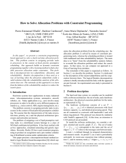How to Solve Allocation Problems with Constraint Programming