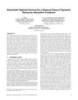 Stochastic optimal control for a general class of dynamic resource