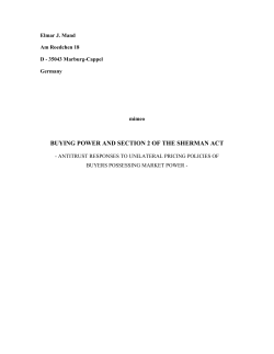 BUYING POWER AND SECTION 2 OF THE SHERMAN ACT
