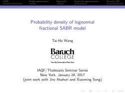 Probability density of lognormal fractional SABR model
