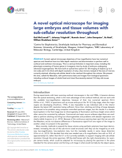 A novel optical microscope for imaging large embryos and tissue