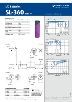 SL-360 - Tadiran Batteries GmbH