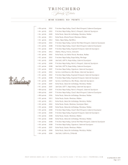 -- WINE SCORES: 90+ POINTS -- > 95+ points 2010 Trinchero Napa