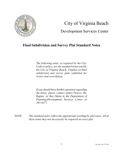 Final Subdivision and Survey Plat