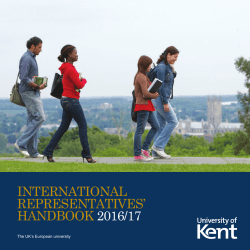 Agent handbook - University of Kent