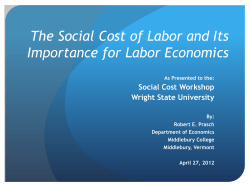 Social Cost Workshop Wright State University By: Robert E. Prasch