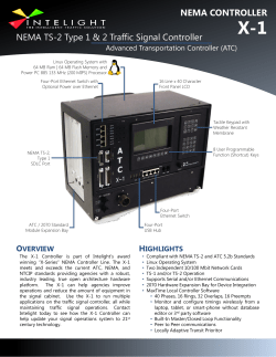 NEMA X-1L Controller Info Sheet