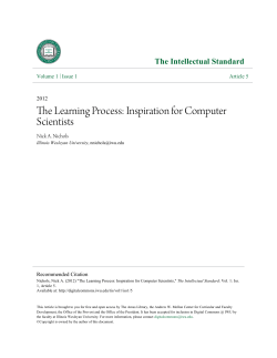 The Learning Process: Inspiration for Computer Scientists