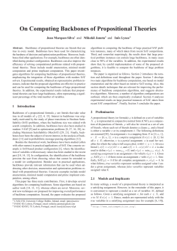 On Computing Backbones of Propositional Theories - sat