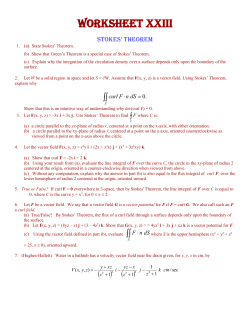 Worksheet XXIII