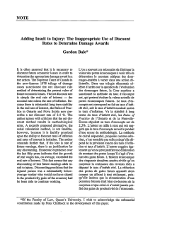 The Inappropriate Use of Discount Rates to Determine