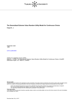 Tilburg University The Generalized Extreme Value Random Utility