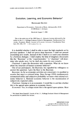 Evolution, learning, and economic behavior