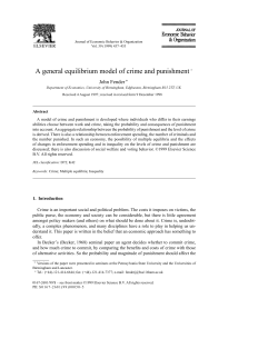A general equilibrium model of crime and punishment
