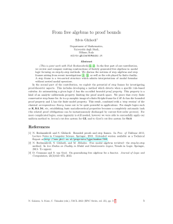 From free algebras to proof bounds