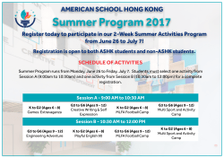 ASHK Summer Camp 2017.pages