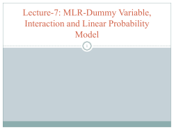 the linear probability model