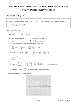 chapter 62 maxima, minima and saddle points for functions of two