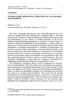 Commentary TOWARD SOME OPERATIONAL PRINCIPLES OF