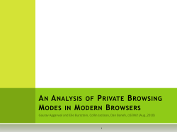 An Analysis of Private Browsing Modes in Modern Browsers
