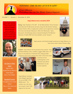 UPCOMING EVENTS Go Gray in May Gala! Baseball Games