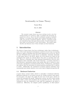 Irrationality in Game Theory