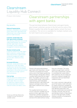 Clearstream Liquidity Hub Connect Clearstream partnerships with