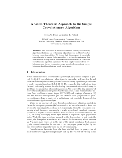 A Game-Theoretic Approach to the Simple Coevolutionary