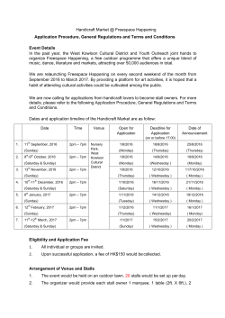 Handicraft Market @ Freespace Happening Application Procedure