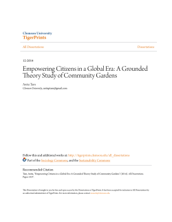 A Grounded Theory Study of Community Gardens