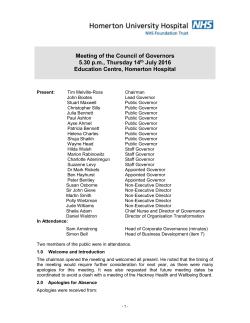 July 2016 - Homerton University Hospital