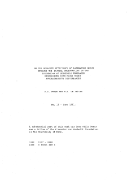 on the relative efficiency of estimators which include the initial